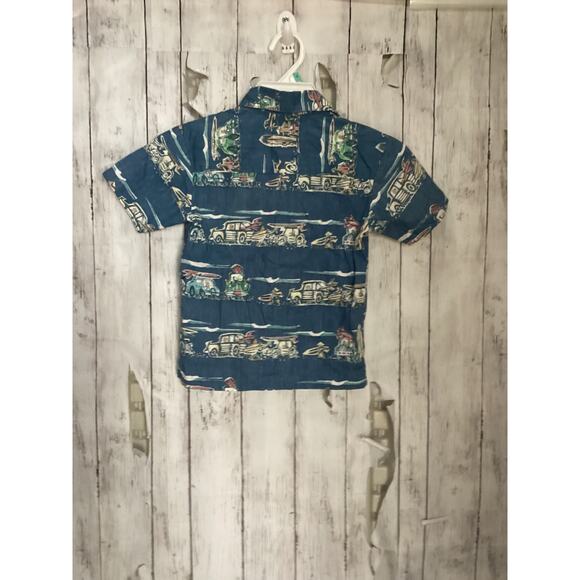 Kahala Hawaiian Palm Trees Vintage Car Short Sleeve Shirt Size XS for Boys - Picture 2 of 5